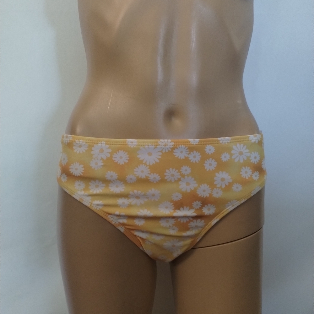 Nwt Breaking Waves Girls Size 16 Yellow Floral Bikini Bottom